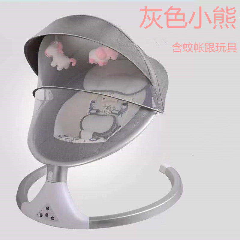 Premium Electric Baby Rocking Chair – 5-Speed Swing, Bluetooth Remote & Soothing Lullabies