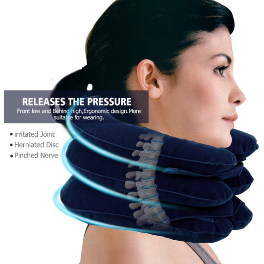 Ergonomic Inflatable Neck Support | Cervical Traction Pillow
