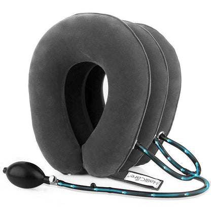Ergonomic Inflatable Neck Support | Cervical Traction Pillow