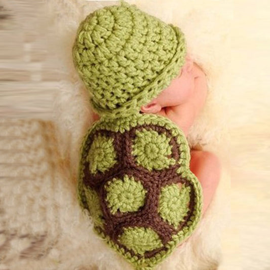 Handcrafted Woolen Baby Turtle Cape – Soft Crochet Keepsake & Photography Prop