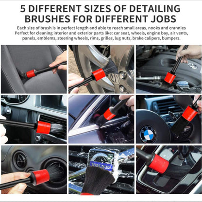 Professional Car Detailing Brush - Soft Bristle Interior & Exterior Kit