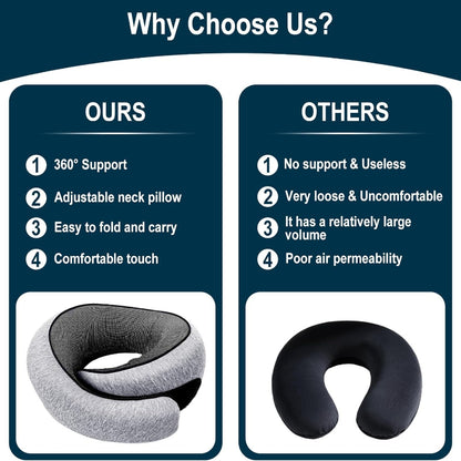 Memory Foam Snail Travel Pillow | Ergonomic Neck & Chin Support