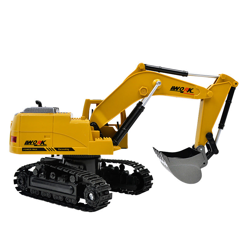 1:24 Alloy RC Excavator Toy | 2.4G 8-Way Remote Control Construction Vehicle