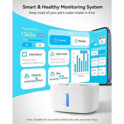🌐 Smart AI Cat Water Fountain | App-Controlled & Health Monitoring 🐾