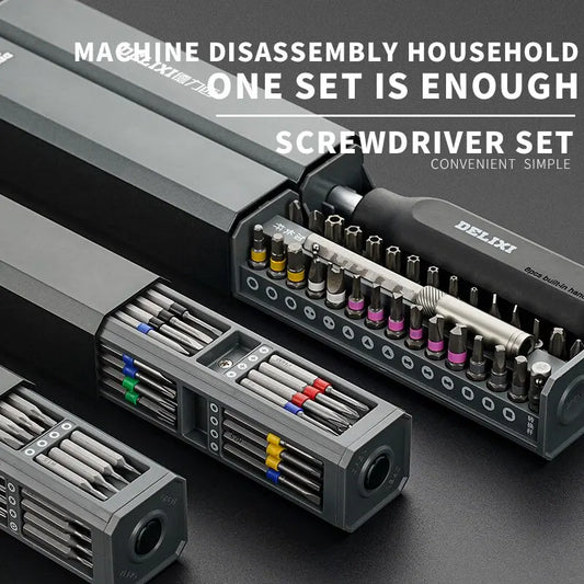 46-in-1 Precision Electronics Toolkit – S2 Steel Magnetic Screwdriver Set with Aluminum Case