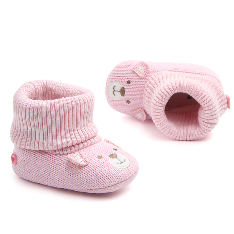 ❄️ Cozy Winter Wool Booties | Soft Anti-Slip First Walkers for Newborns