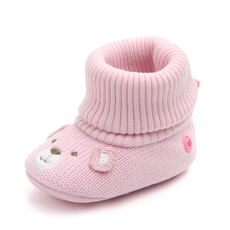 ❄️ Cozy Winter Wool Booties | Soft Anti-Slip First Walkers for Newborns
