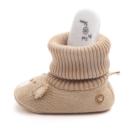 ❄️ Cozy Winter Wool Booties | Soft Anti-Slip First Walkers for Newborns