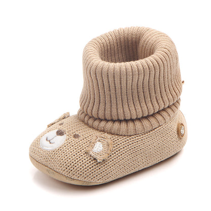 ❄️ Cozy Winter Wool Booties | Soft Anti-Slip First Walkers for Newborns