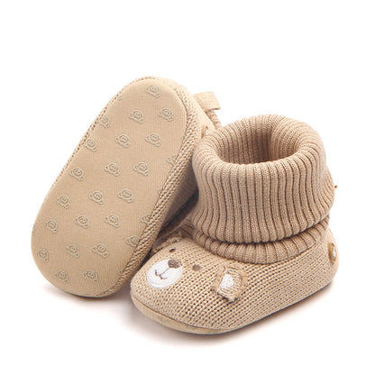 ❄️ Cozy Winter Wool Booties | Soft Anti-Slip First Walkers for Newborns
