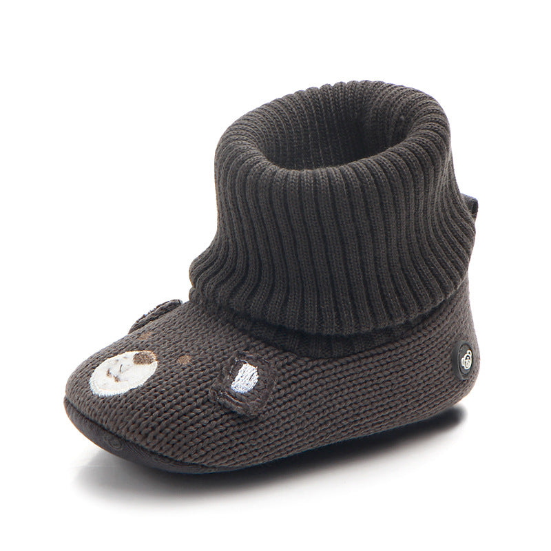 ❄️ Cozy Winter Wool Booties | Soft Anti-Slip First Walkers for Newborns
