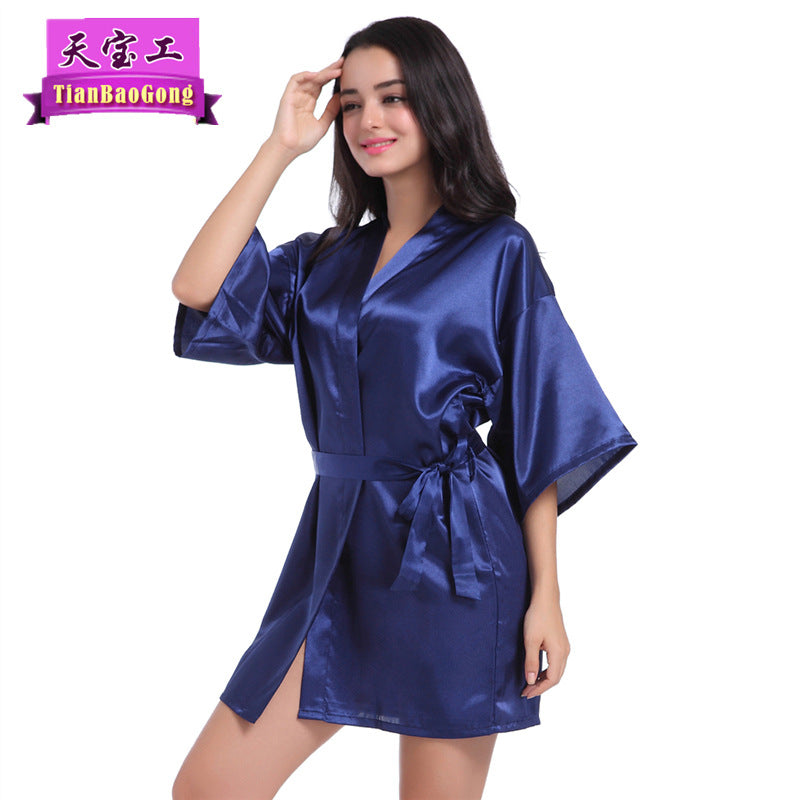 Bridesmaid Robes with Gold Glitter Letter | Satin Wedding Party Sleepwear & Bathrobes