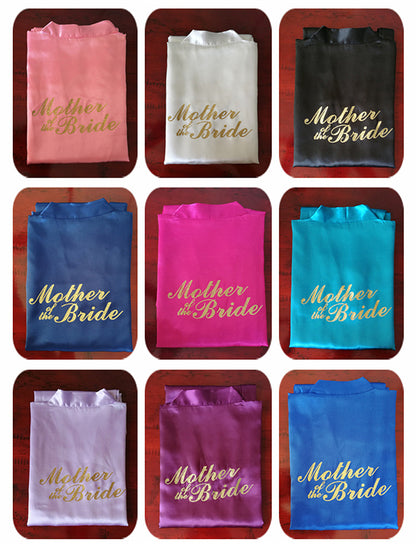 Bridesmaid Robes with Gold Glitter Letter | Satin Wedding Party Sleepwear & Bathrobes
