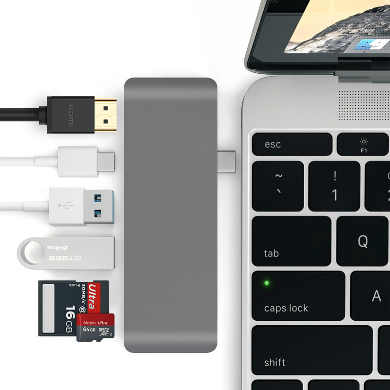6-in-1 Ultimate USB-C Hub | 100W PD Fast Charging, 4K HDMI & High-Speed Data Dock - Aluminum Alloy
