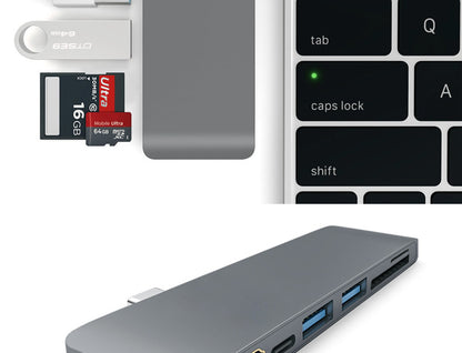 6-in-1 Ultimate USB-C Hub | 100W PD Fast Charging, 4K HDMI & High-Speed Data Dock - Aluminum Alloy