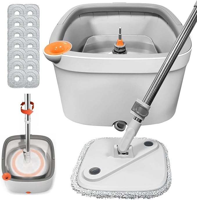 Square Spin Mop Bucket Set