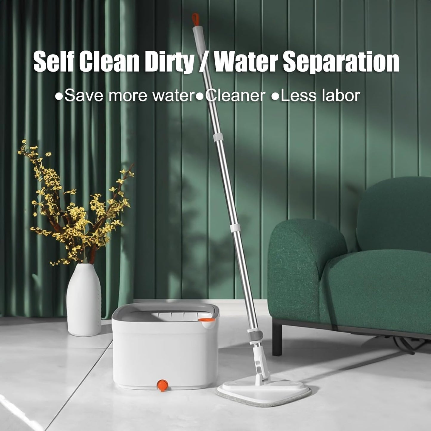 Square Spin Mop Bucket Set