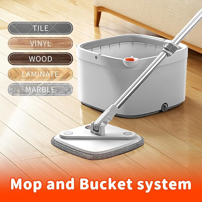 Square Spin Mop Bucket Set