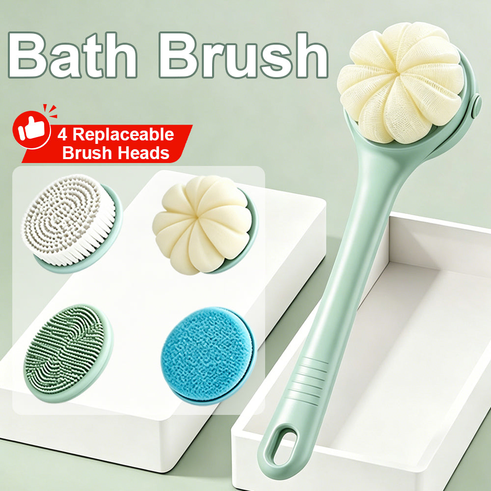 Long Handle Electric Back Scrubber | 4-in-1 Rotating Bath Brush