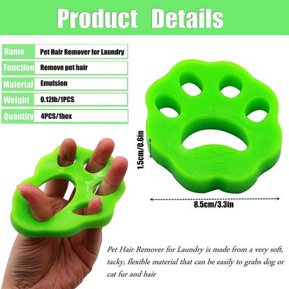 Ultimate Laundry Pet Hair Remover (4-Pack) | Eco-Friendly & Reusable 🐾