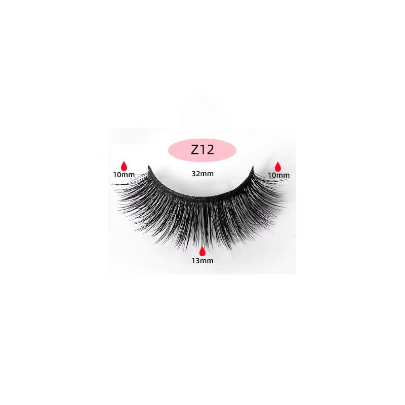 Self-Adhesive False Eyelashes – Glue-Free Reusable Full Strip Lashes (1 Pair)