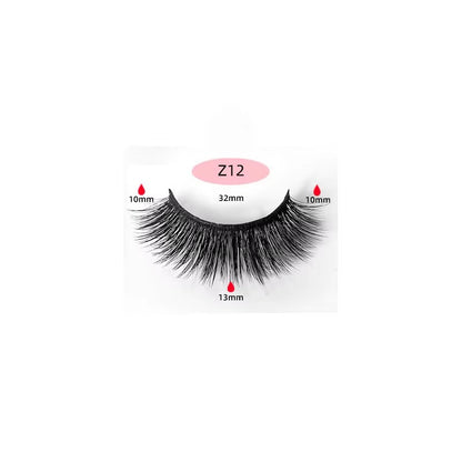 Self-Adhesive False Eyelashes – Glue-Free Reusable Full Strip Lashes (1 Pair)