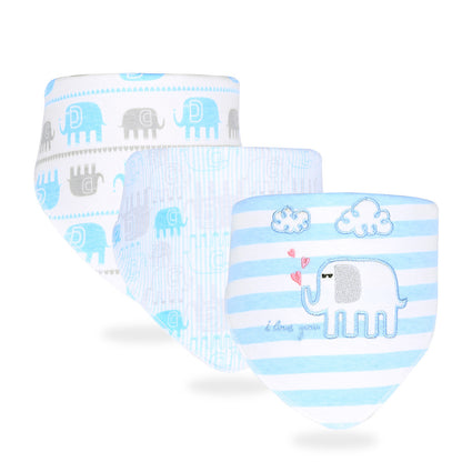 Organic Cotton Baby Bandana Bibs – Absorbent & Soft Drool Bibs (3-Piece Set)