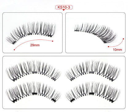 3D Magnetic False Eyelashes - Natural Look & Easy Apply (No Glue!)