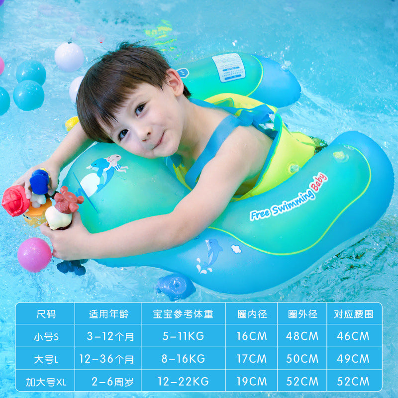 Baby Pool Float with Sun Canopy | Anti-Flip Swim Trainer for Infants