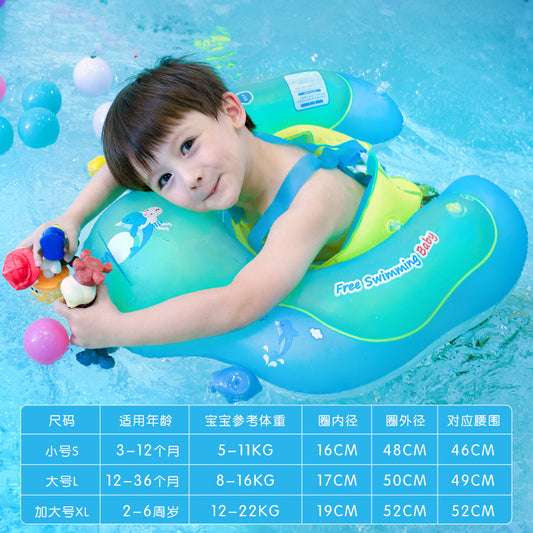 Baby Pool Float with Sun Canopy | Anti-Flip Swim Trainer for Infants