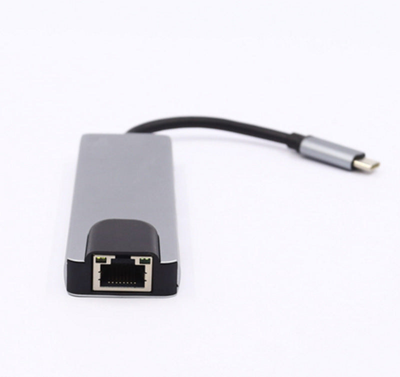 5-in-1 USB-C Hub | 4K HDMI, Ethernet, Dual USB – Slim Multi-Port Adapter for MacBook & Laptop