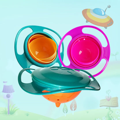 360° Rotating Gyro Bowl | Spill-Proof Self-Leveling Feeding Dish for Toddlers & Children
