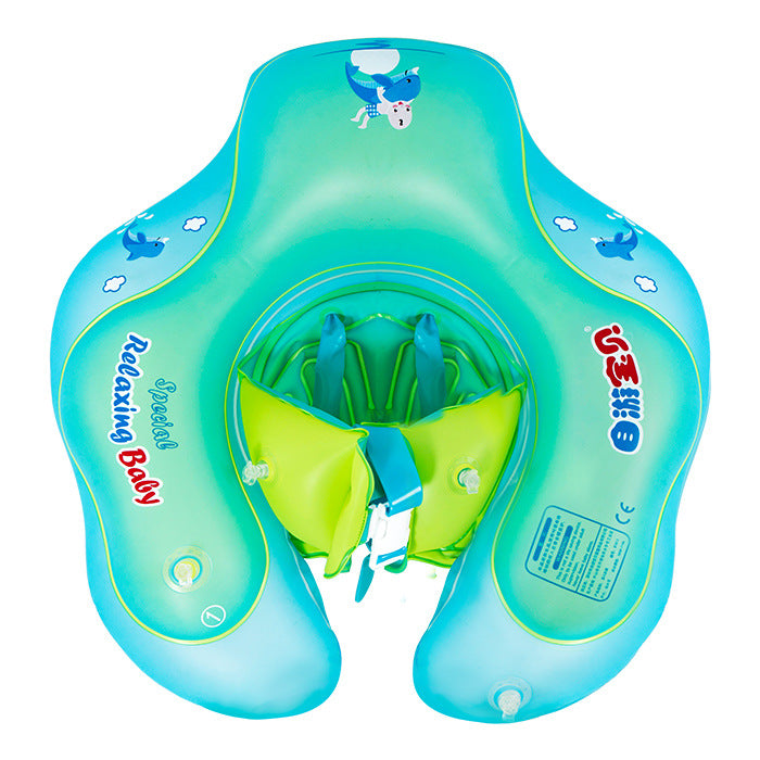 Baby Pool Float with Sun Canopy | Anti-Flip Swim Trainer for Infants
