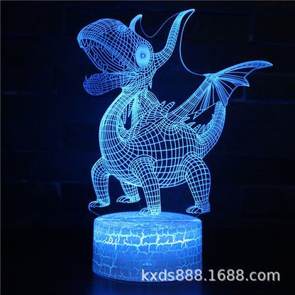 3D Magic Atmosphere Lamp | RGB Color-Changing Night Light with Touch & Remote