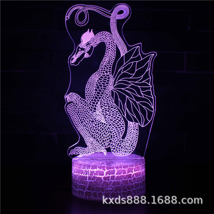 3D Magic Atmosphere Lamp | RGB Color-Changing Night Light with Touch & Remote