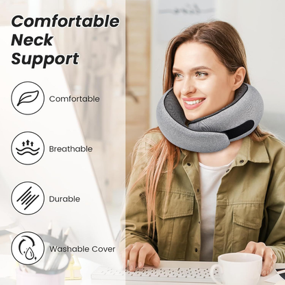Memory Foam Snail Travel Pillow | Ergonomic Neck & Chin Support