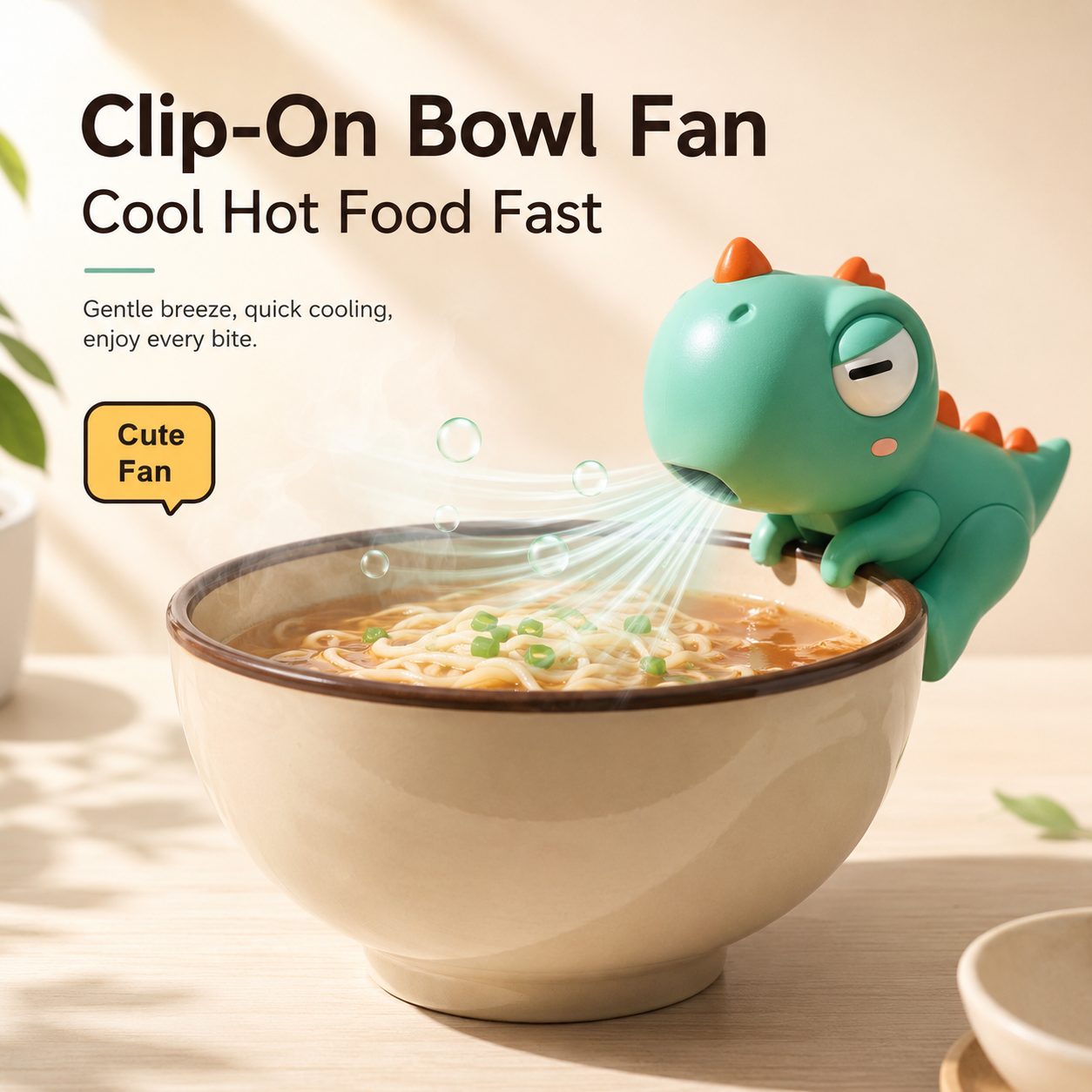 Mini Food Cooling Fan – Elephant Edition | Clip-On USB-C Rechargeable