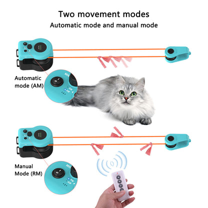 Smart Rechargeable Hanging Cat Toy – 3 Modes & DIY Customization