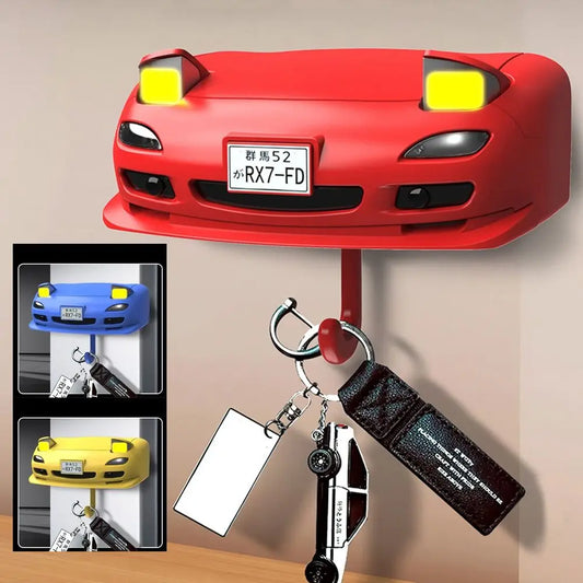 Car Headlight Key Holder – Novelty Wall-Mounted Key Organizer for Car Lovers