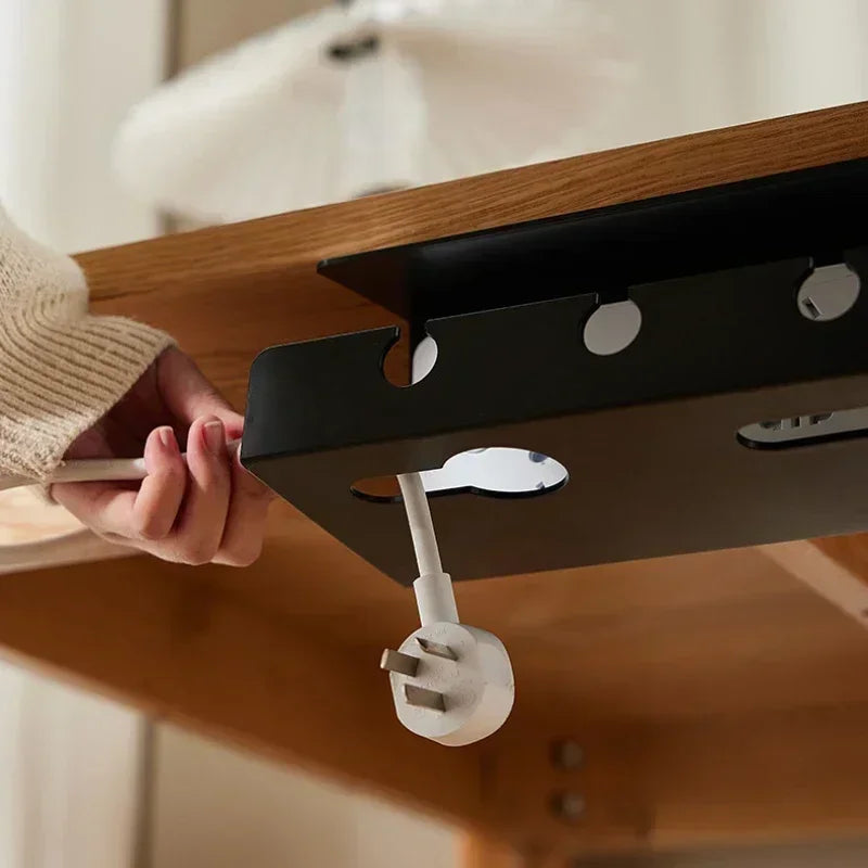 Heavy-Duty Under Desk Cable Management Tray | No-Drill Clamp Organizer