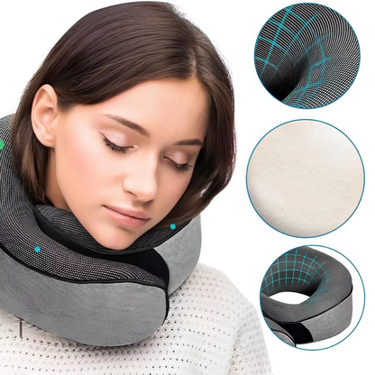 Memory Foam Snail Travel Pillow | Ergonomic Neck & Chin Support
