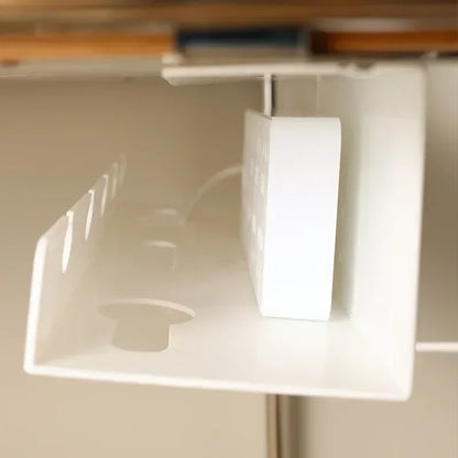 Heavy-Duty Under Desk Cable Management Tray | No-Drill Clamp Organizer
