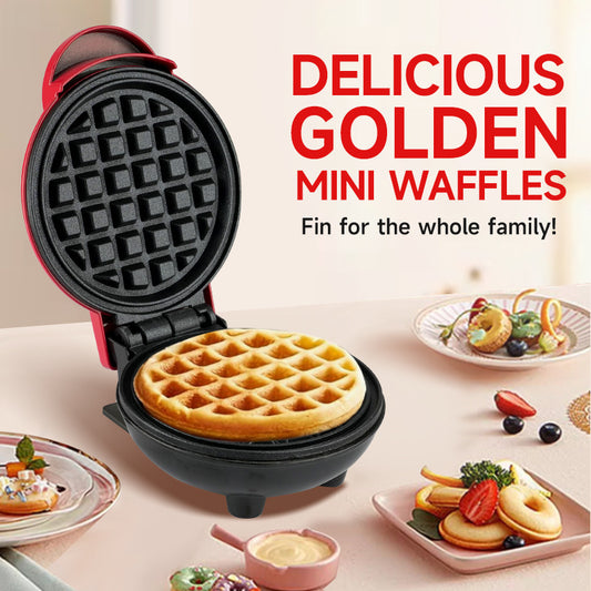 Mini Waffle & Egg Maker | Compact Dual-Voltage Breakfast Machine | Home, Dorm & Travel