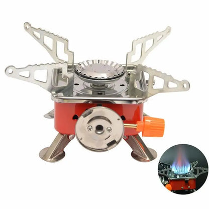 Foldable Camping Stove – Heavy Duty Stainless Steel Outdoor Gas Burner with Piezo Ignition