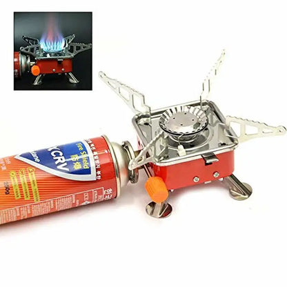 Foldable Camping Stove – Heavy Duty Stainless Steel Outdoor Gas Burner with Piezo Ignition