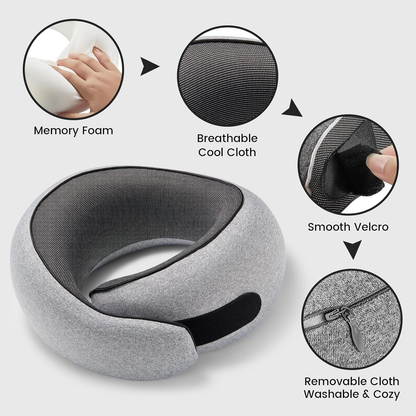Memory Foam Snail Travel Pillow | Ergonomic Neck & Chin Support