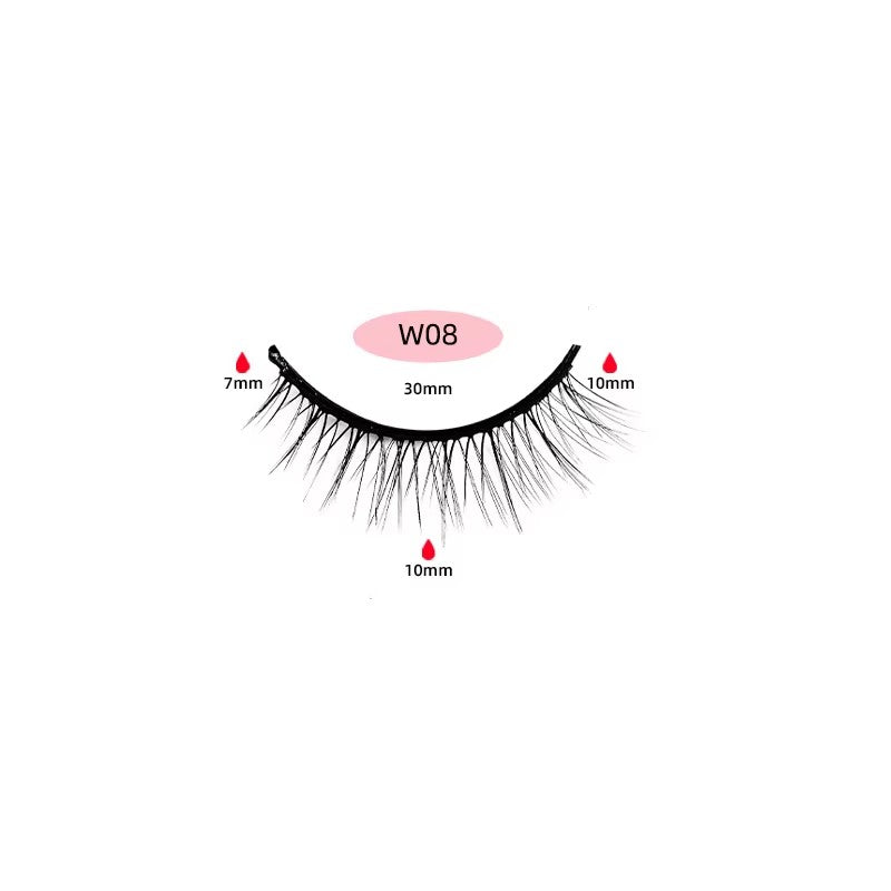 Self-Adhesive False Eyelashes – Glue-Free Reusable Full Strip Lashes (1 Pair)