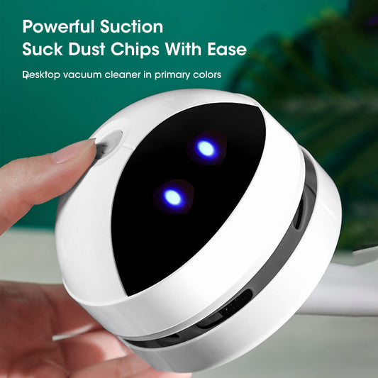 Mini Robot Desk Vacuum | Portable Handheld Sweeper for Crumbs, Hair & Dust