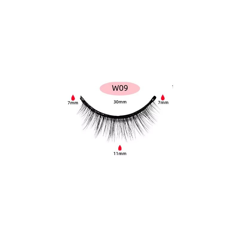 Self-Adhesive False Eyelashes – Glue-Free Reusable Full Strip Lashes (1 Pair)