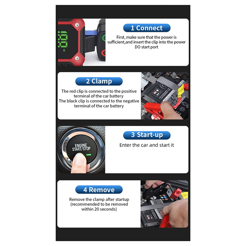 L36A Car Jump Starter – 2000A Peak 20,000mAh Portable Power Bank & Emergency Rescue Kit